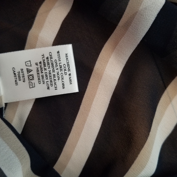 Ann Taylor stripe button collar shirt, size 0 - Picture 5 of 5